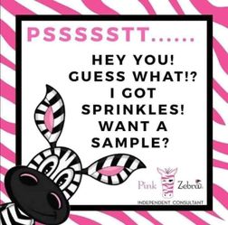 Pink Zebra Sprinkles Samples