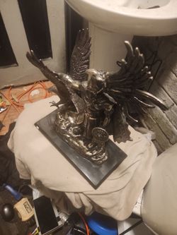 Aztec warrior statue