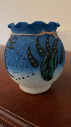 Handmade sand glass bowl Grand Cayman