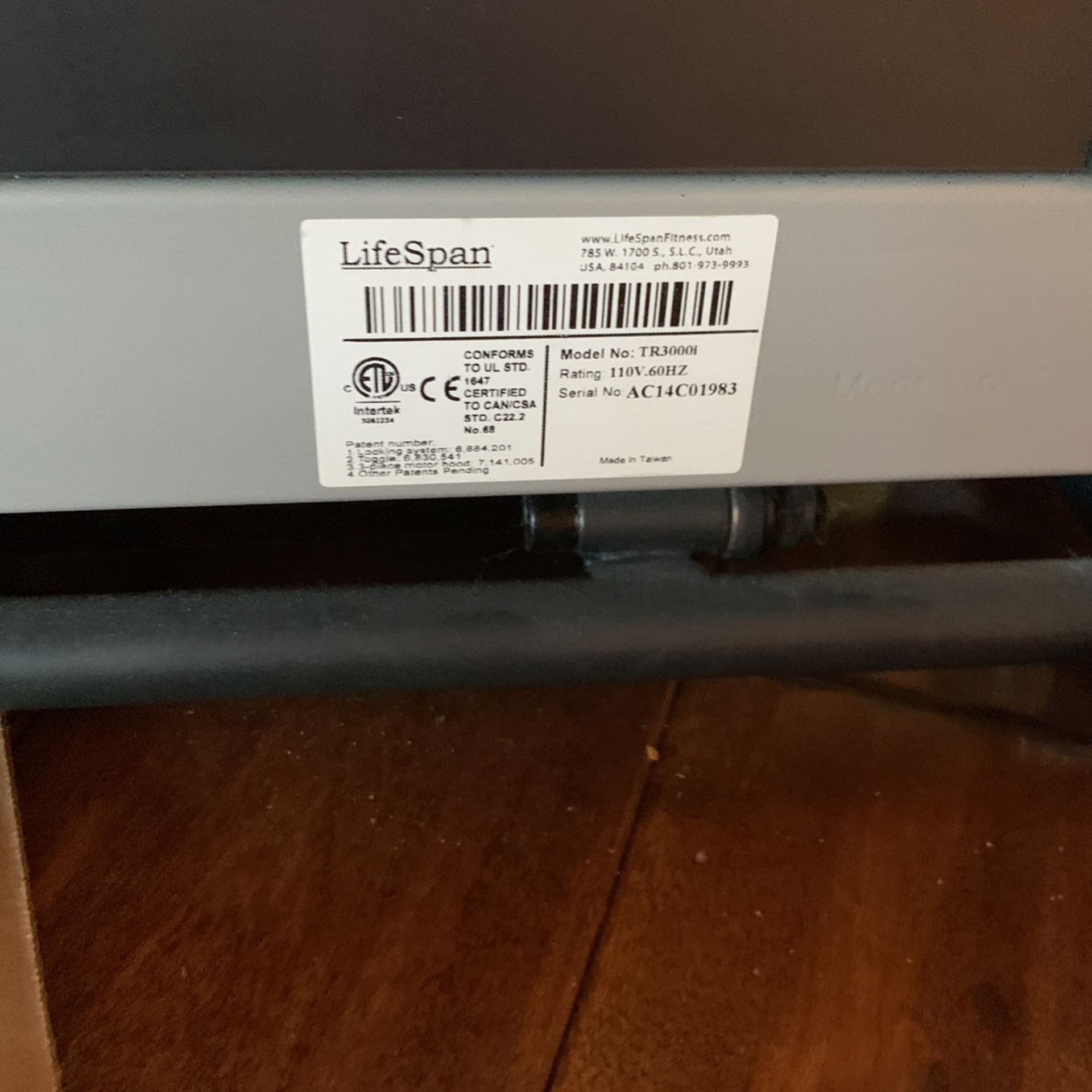 LifeSpan TR3000i Treadmill (used)