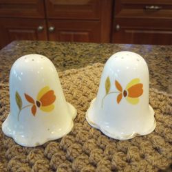 Hall China Autumn Leaf Salt And Pepper Shakers