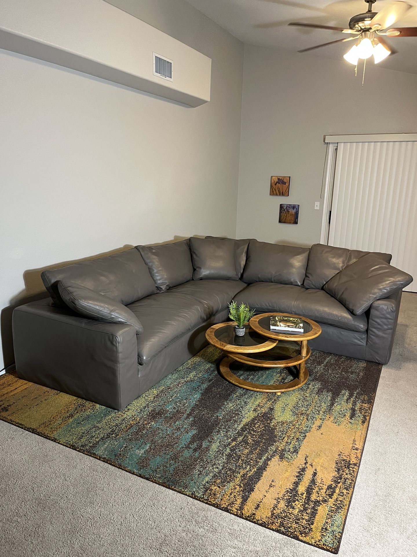 Restoration Hardware Leather Cloud Sectional Couch