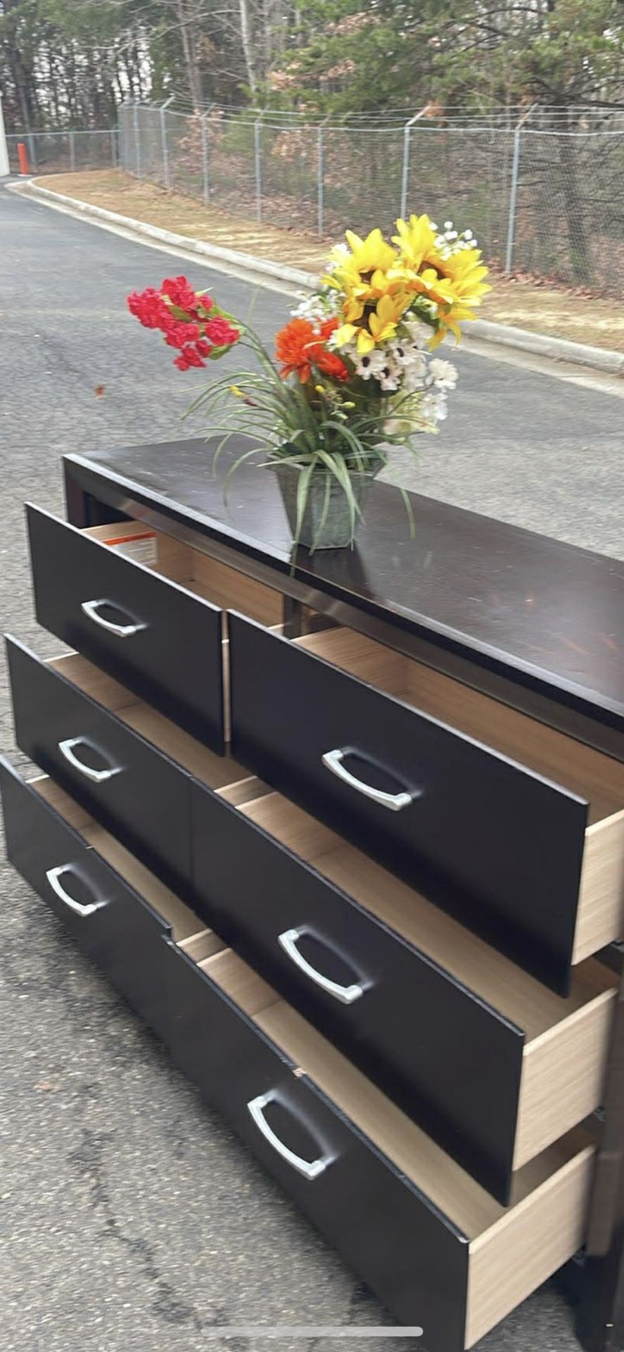 Modern Wooden Long Dresser With Big Drawers. Drawers Sliding Smoothly. Delivery Available
