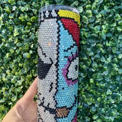 Jack And Sally Tumbler Rhinestone 