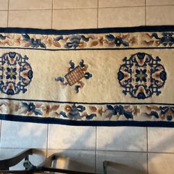 HAND KNOTTED Aubusson Runner China 