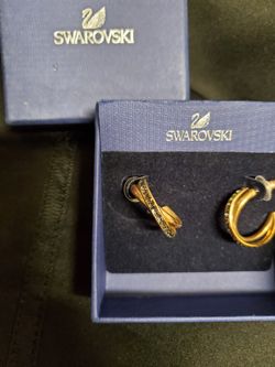 Swarovski Black Crystal Earrings 