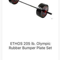 ETHOS 205 Ib. Olympic Rubber Bumper Plate Set