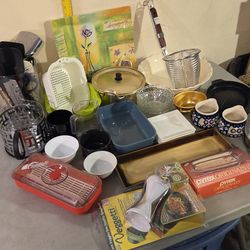 Lot Of Misc Ketchen Dishes And Utensils