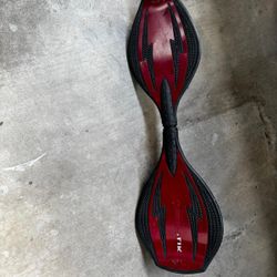 Red and black RipStik caster board.
