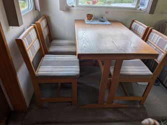 Dinette table and four chairs for RV Trailer