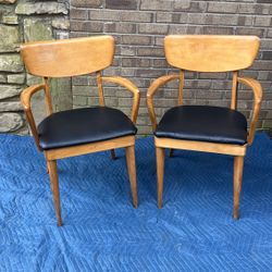 HEYWOOD WAKEFIELD 1950s Captain’s Chairs Mid-Century Modern Vintage