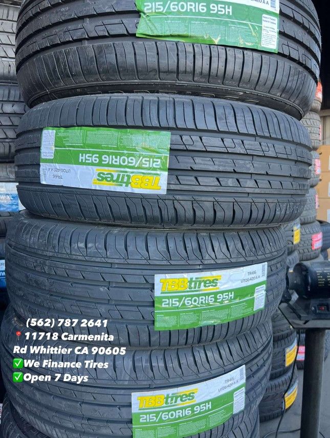 215/60/16 tbb a/s Set of Tires Installed and Balanced Set de Llantas Nuevas Instaladas y Balanceadas