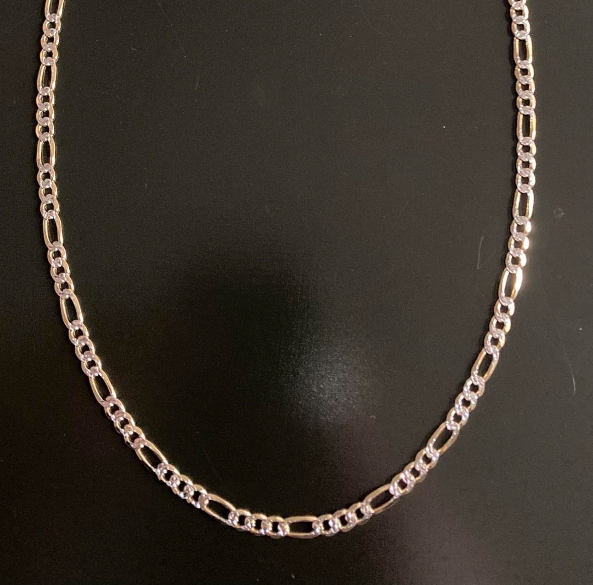 14k Gold Vermeil Figaro Two Tone Gold Chain