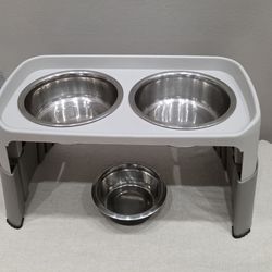 🐶 Adjustable Elevated Pet Feeder – 3 Height Levels – $15