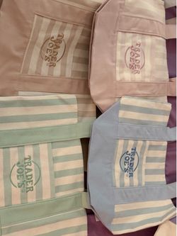 Trader Joe’s striped tote bags