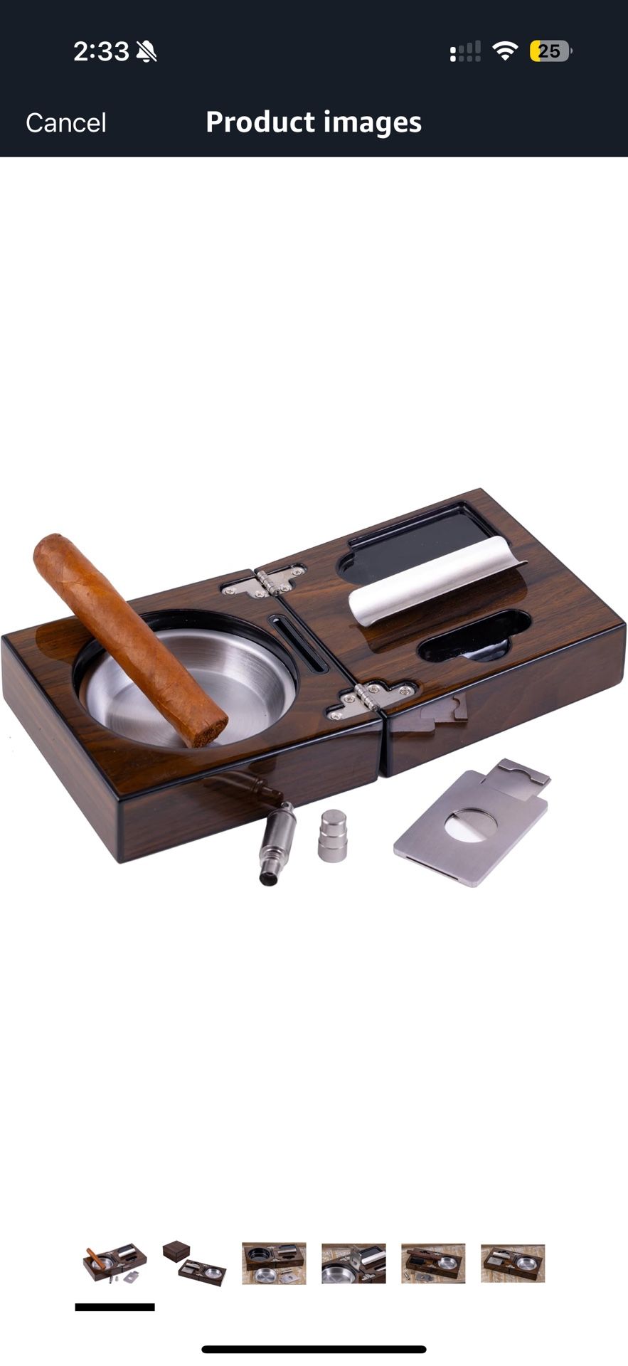 Wood Cigar Ashtray