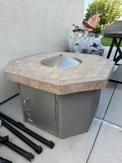 Bull Outdoor Products Octagon Tile And Cement Propane Fire Pit 