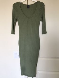 Olive green dress