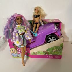 Barbie Jeep Never Used And Two Barbie’s 
