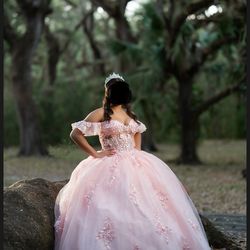 👑 Quinceañera Dream Dress – Pink Perfection! 👑