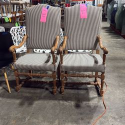 Ticking stripe chairs 