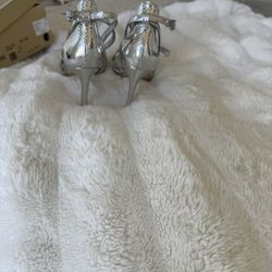 Metallic Leather Sandals 