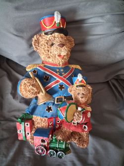 Vintage Holiday Elegance Christmas Bear “Toy Soldier”