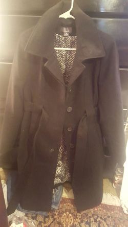 OH BABY MOTHERHOOD Black Mid-Length Wool Coat