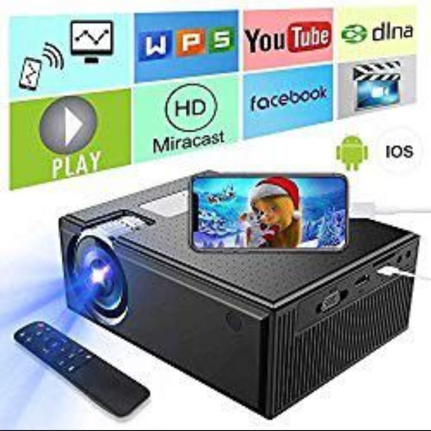 Projector, Cozyswan GP9 1080P HDMI works with Smartphone