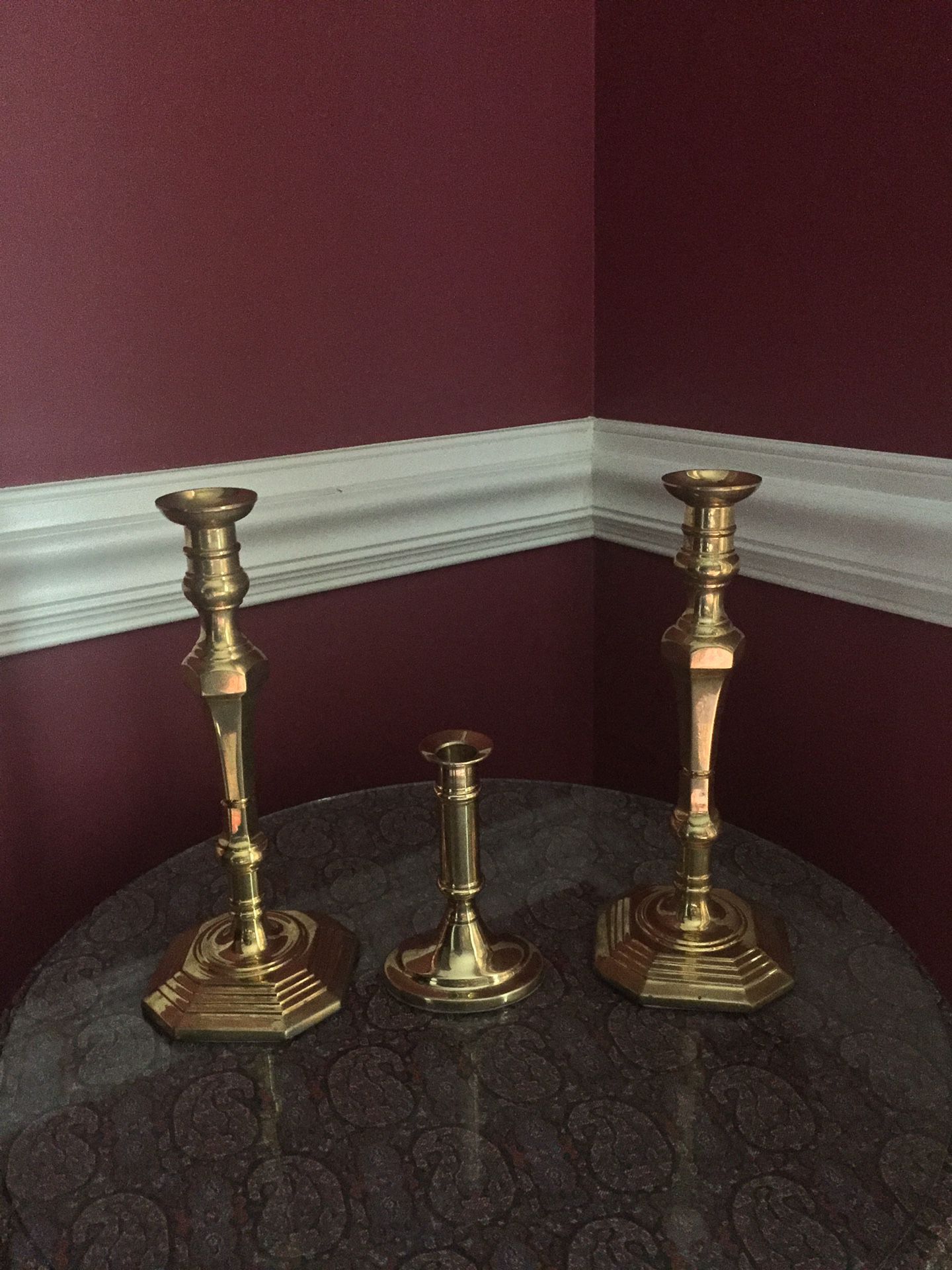 Bronze candle holders