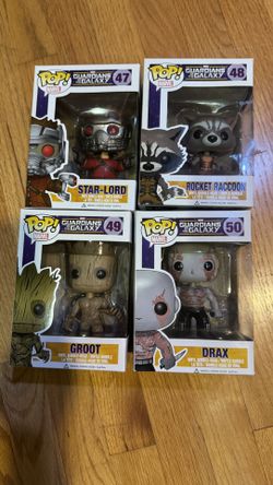Four Guardians Of The Galaxy Funko Pops