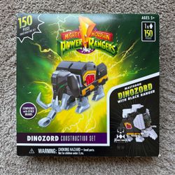 MIGHTY MORPHIN POWER RANGERS DINOZORD 150 PIECE CONSTRUCTION SET MASTODON BLACK NEW