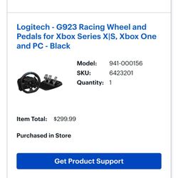 Logitech G923 Racing Wheel