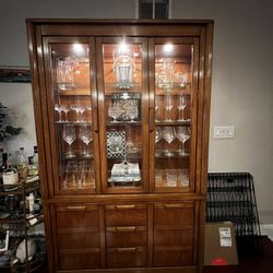 Wood And Glass Hutch