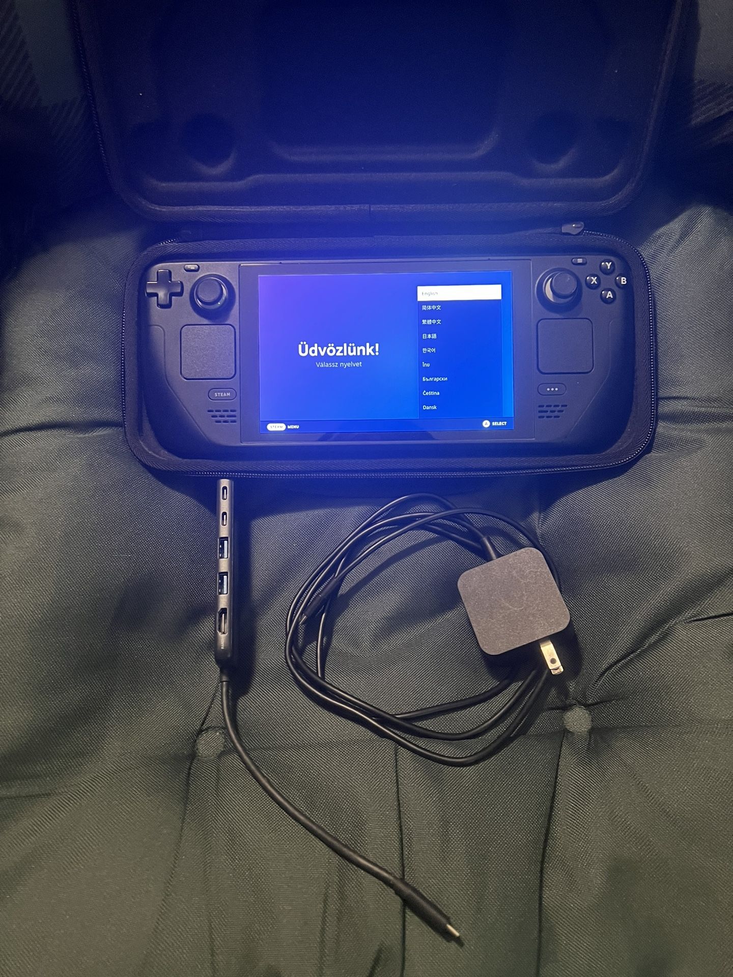 Steam Deck 1.5TB w/case, Charger, USB-c Anker, Micro SD