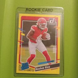 2023 Donruss Rashee Rice Yellow Flush Rated Rookie Card 
