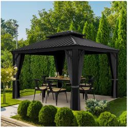 Patio with Netting and Curtains