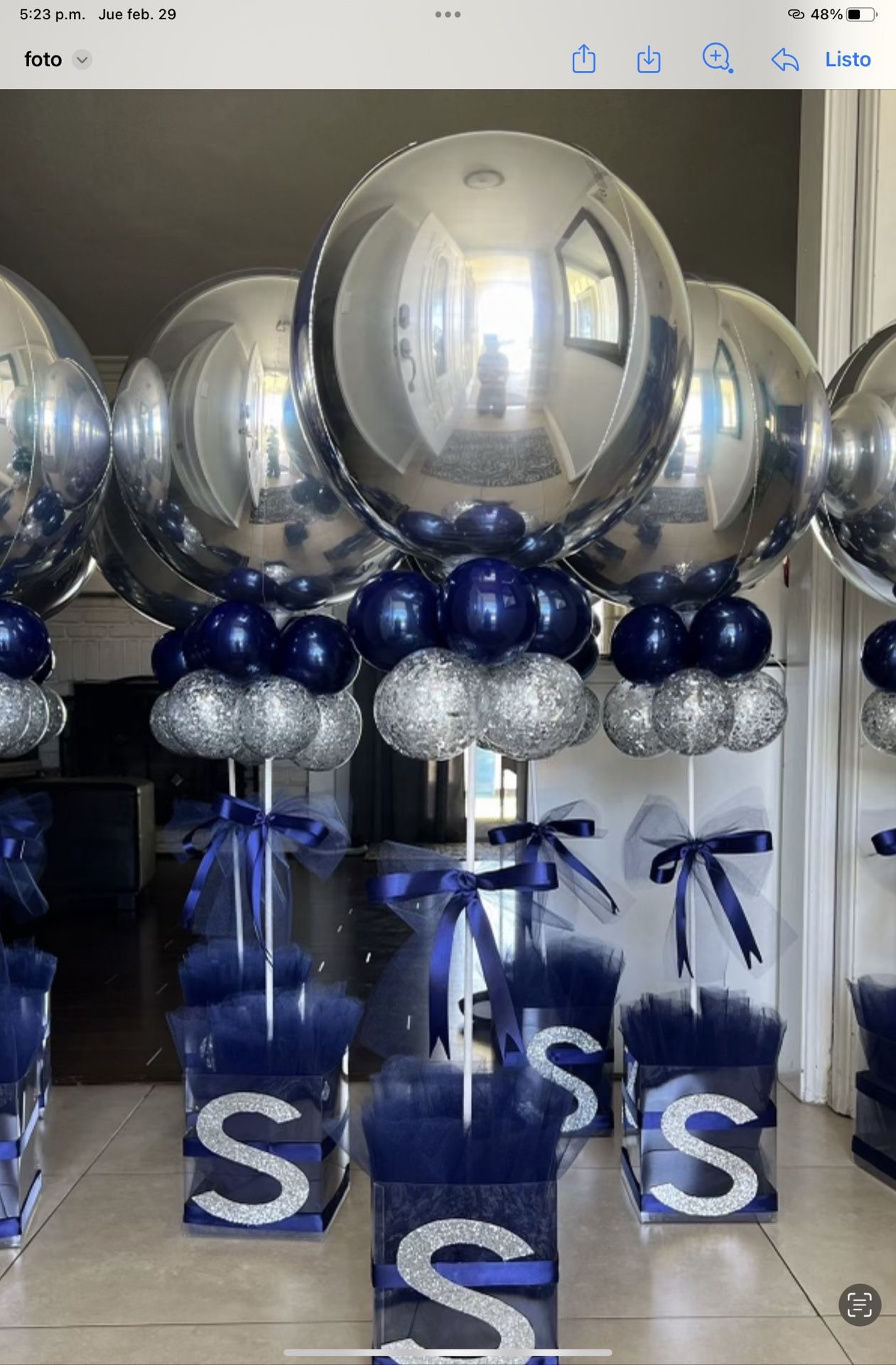 Arreglos de Globos para centros de Mesa