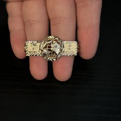 14k Gold Filled The World Is Yours 2 Finger Ring 