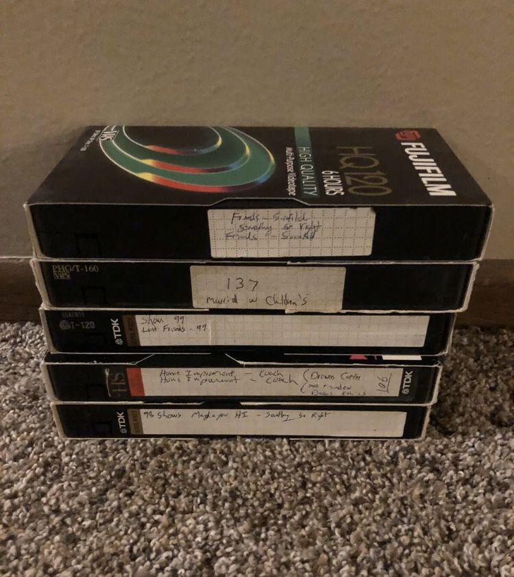 Lot Of 5 Sold As Blank VHS Tapes: 90s Sitcoms - 5 Plus Titles W/ Commercials