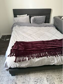 Queen sized bedframe and mattress only used for a year