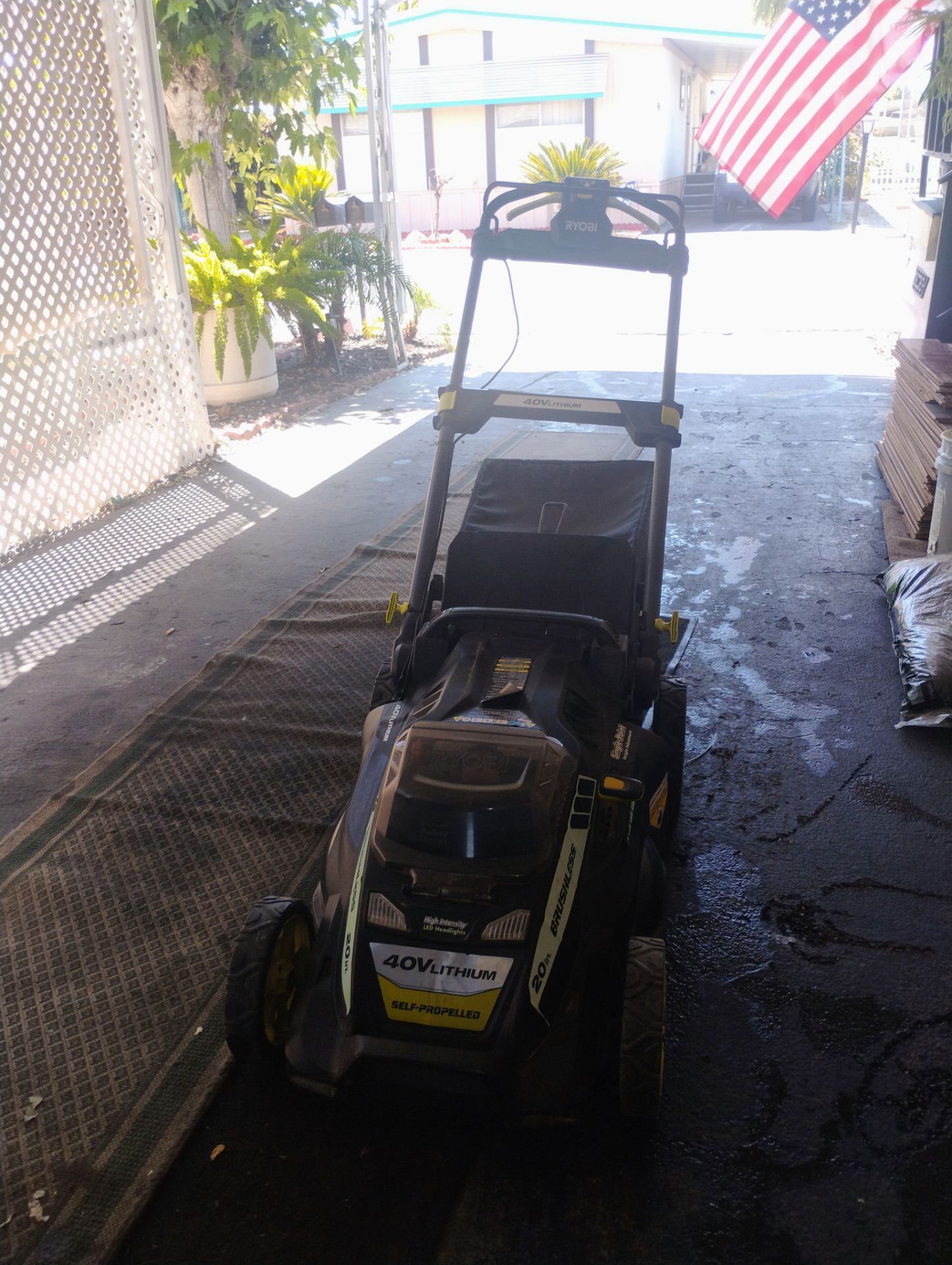 20in brushless Ryobi battery lawndmower