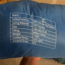 5 Sleeping Bags And 5 Pillows 