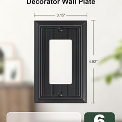 6 Pack Bamboo Fiber Wall Plates For Switches And Plugs 