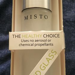 Misto Gourmet Olive Oil Frosted Glass Sprayer Dispenser, Refillable New Silver