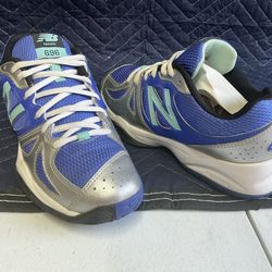 New Balance Tennis Shoes wc696sb Width B Blue EUC Womens Size 8