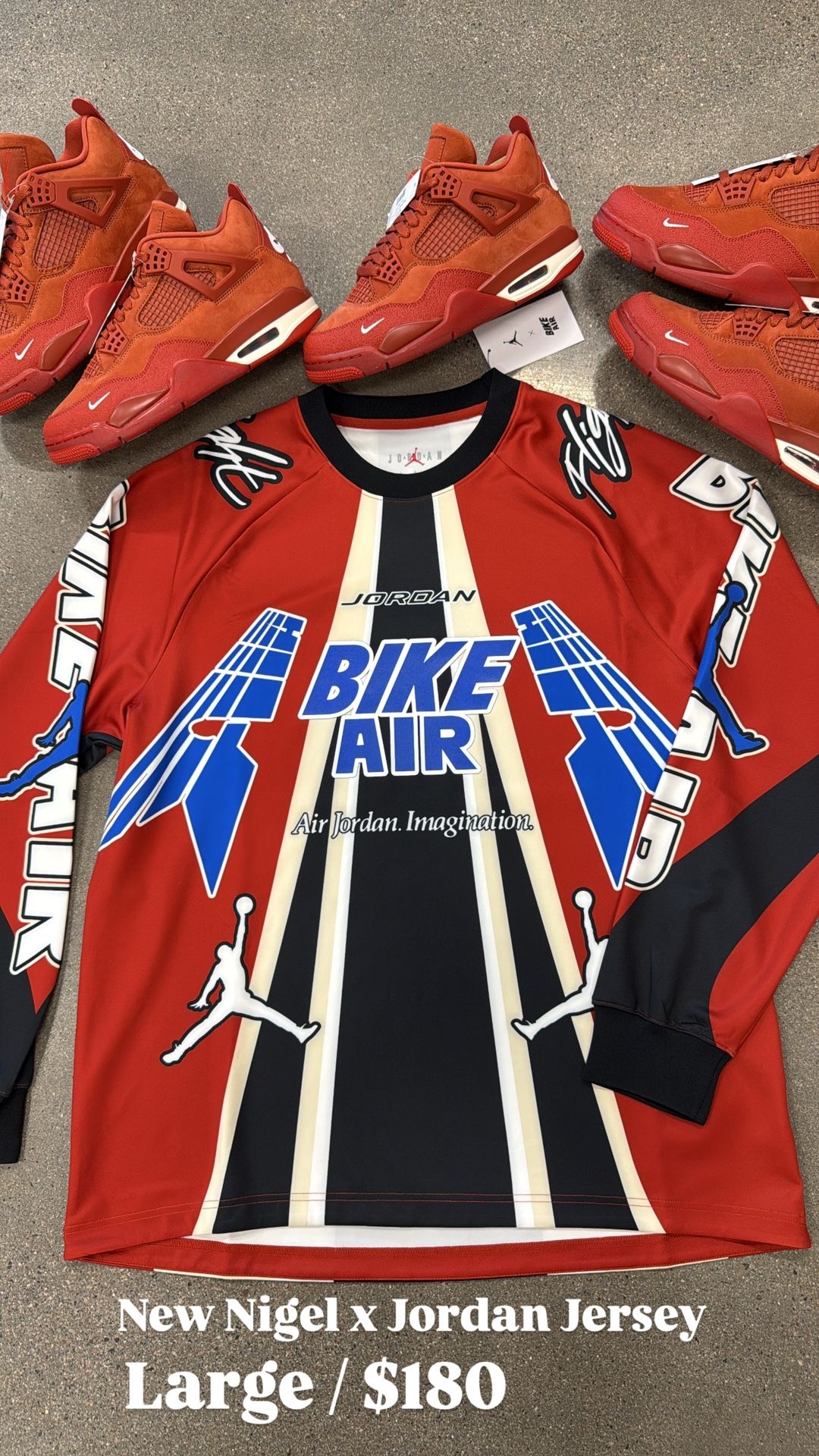 NEW Jordan x Nigel Jersey Large