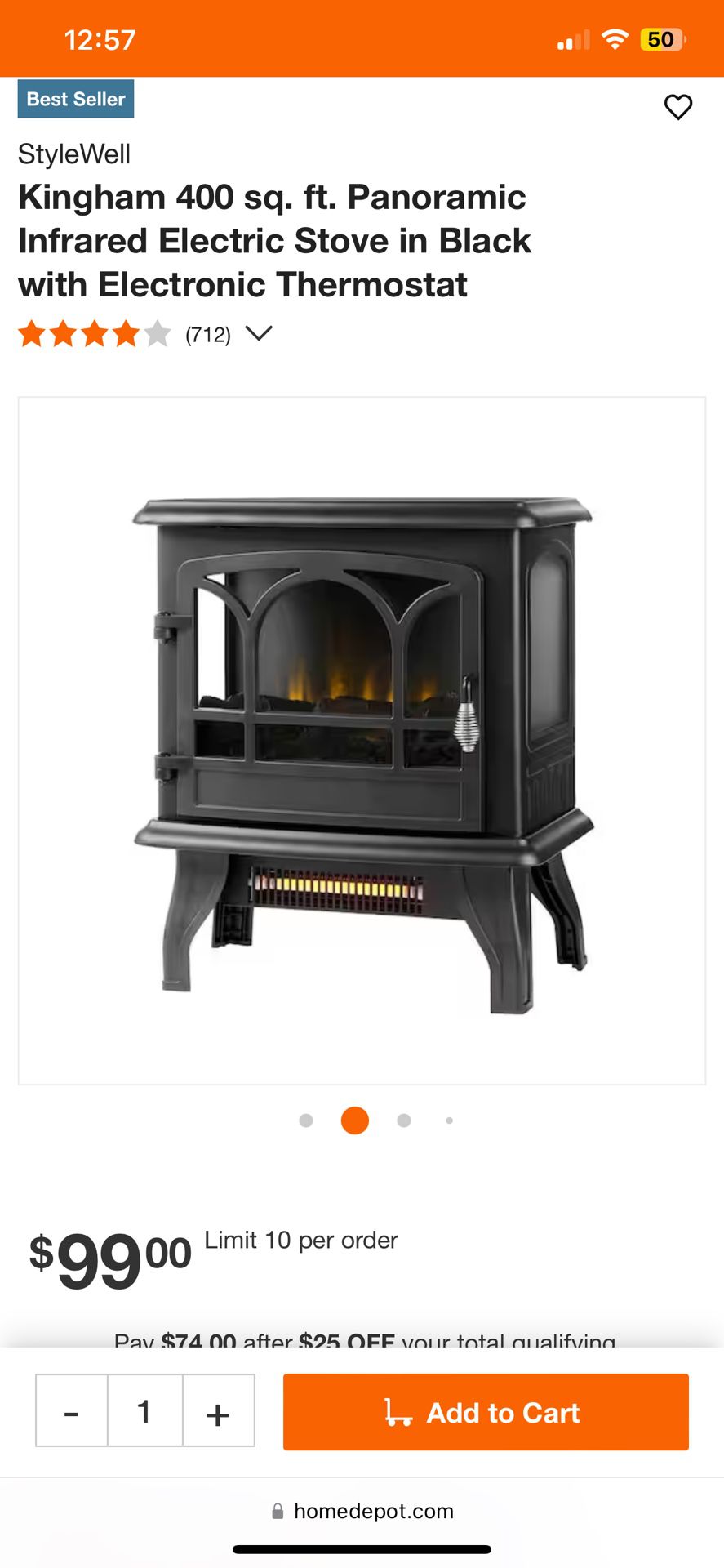 Stylewell Kingham - Infrared Electric Stove (NEW)