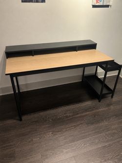 IKEA MULLSJÖ Desk with Storage – Oak Veneer