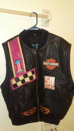 Large leather vest